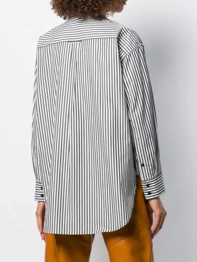 Shop Acne Studios Menswear-inspired Striped Shirt In Black