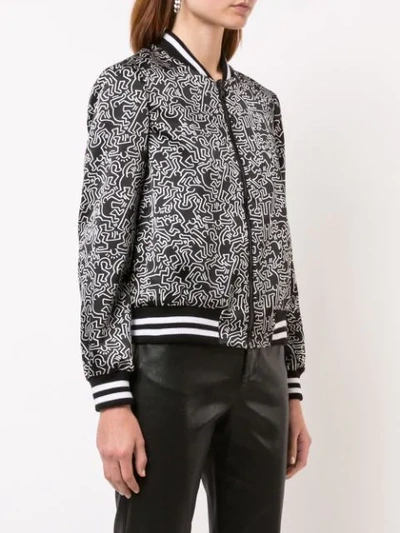 Shop Alice And Olivia Lonnie Reversible Bomber  In Black