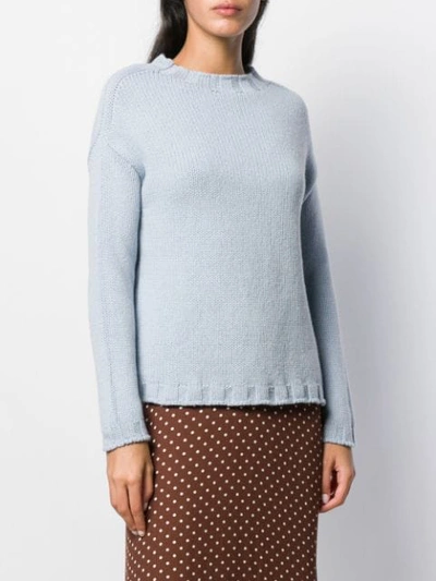 Shop Aragona Crew-neck Cashmere Sweater In Blue