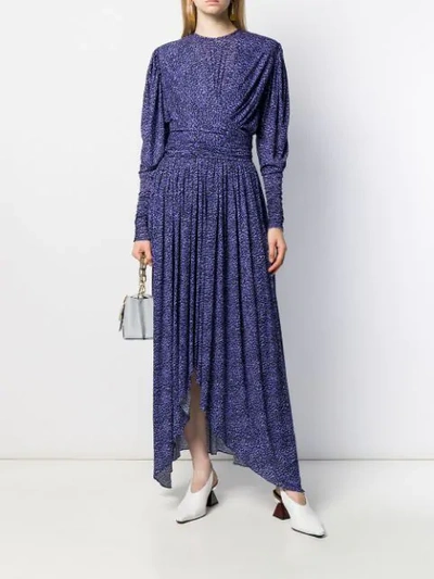 Shop Isabel Marant Jucienne Printed Dress In Blue