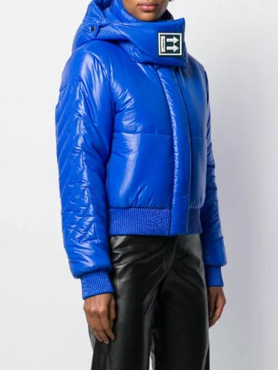 Shop Off-white Arrows Logo Puffer Jacket In Blue