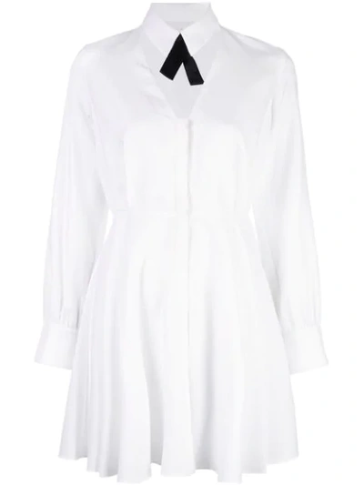 Shop Fleur Du Mal Cutout Shirt Dress In White