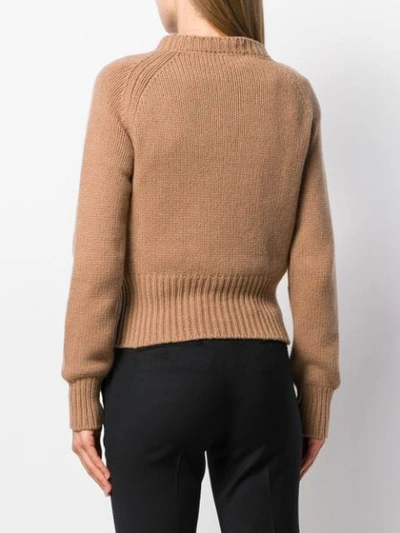 Shop Aragona Round Neck Jumper In Brown