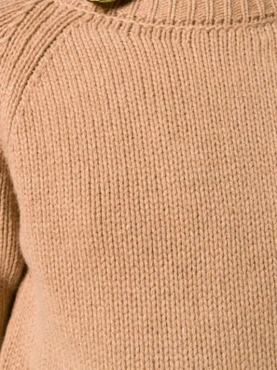 Shop Aragona Round Neck Jumper In Brown