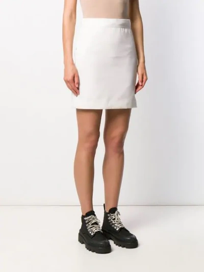 Shop House Of Holland Straight Short Skirt In White