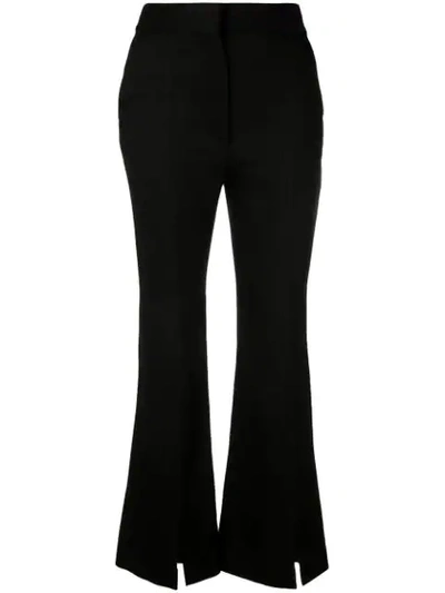 Shop Adam Lippes Front Slit Trousers In Black