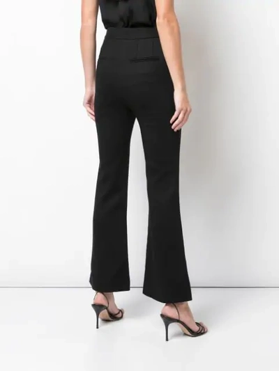 Shop Adam Lippes Front Slit Trousers In Black