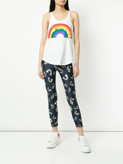 Shop The Upside Rainbow Print Tank Top In White