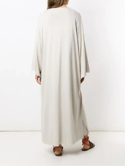 Osklen Rustic Raw Maxi Cardigan In Neutrals