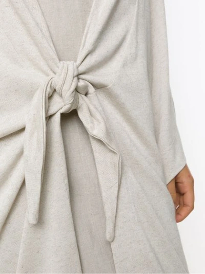 Shop Osklen Rustic Raw Maxi Cardigan In Neutrals