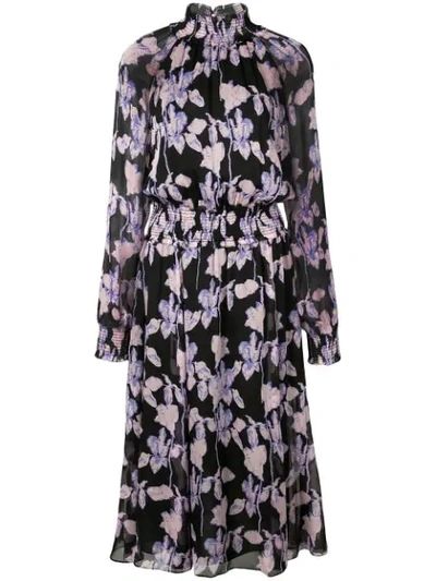 Shop Diane Von Furstenberg Athena Midi Dress In Black