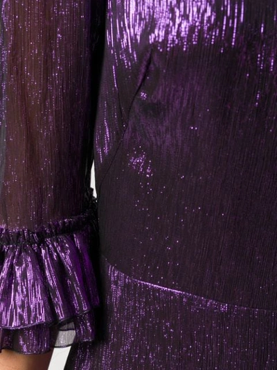 Shop The Vampire's Wife Festival Metallic Mini Dress In Purple