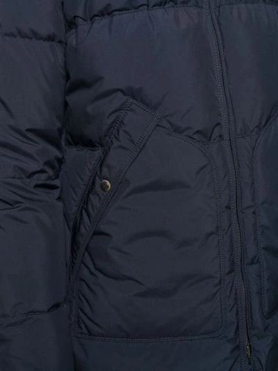 Shop Parajumpers Padded Parka With Removable Hood In Blue