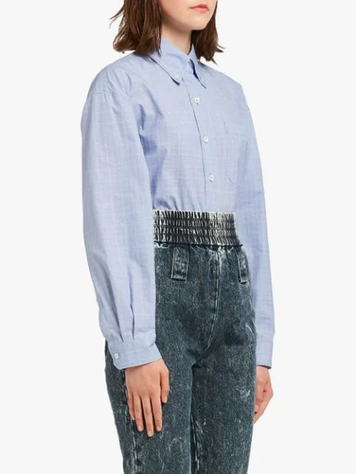 Shop Miu Miu Boxy Shirt - Blue