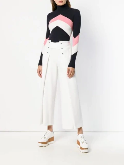 Shop Genny Flared Cropped Trousers - White