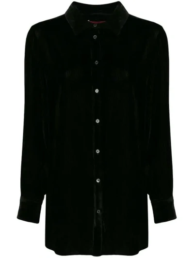 Shop Sies Marjan Sander Fluid Corduroy Shirt In Black