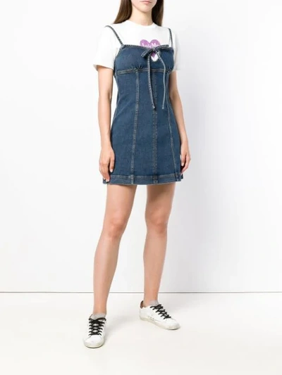 Shop Alexa Chung A-line Denim Dress In Blue