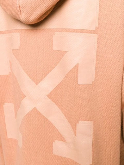 Shop Off-white Logo Hoodie In Pink