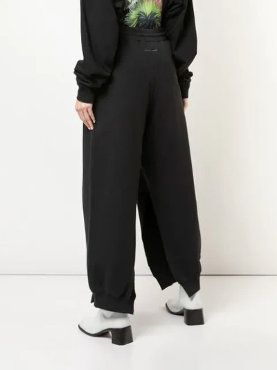 MM6 MAISON MARGIELA SLIT-HEM TRACK PANTS - 黑色