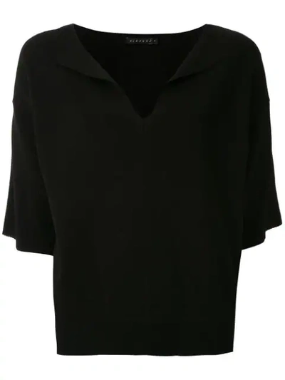 Shop Alcaçuz Nelita Knit Blouse In Black