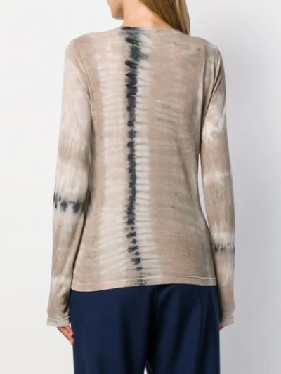 Shop Raquel Allegra Tie-dye Sweatshirt Top In Sand Camo