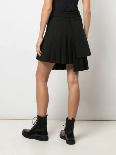 Shop Off-white Asymmetric Pleated Skirt In Black