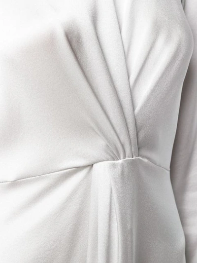 Shop Vince Knot Detail Dress In Grey