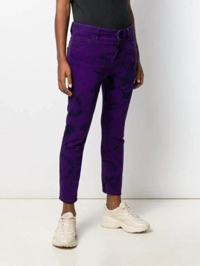 Shop Dsquared2 Tie-dye Print Trousers In Purple