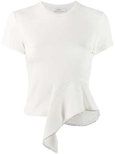 Shop Area Asymmetric Hem T-shirt In White