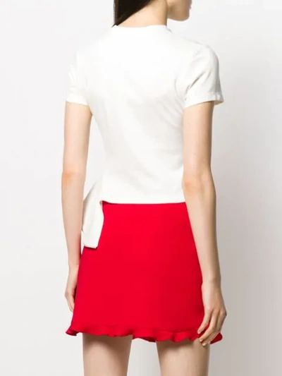 Shop Area Asymmetric Hem T-shirt In White