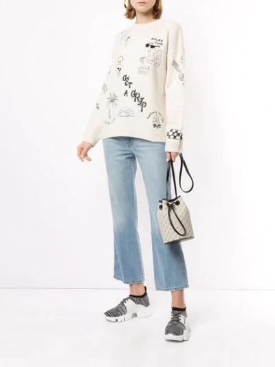 Shop Mother Leave A Message Sweater In White
