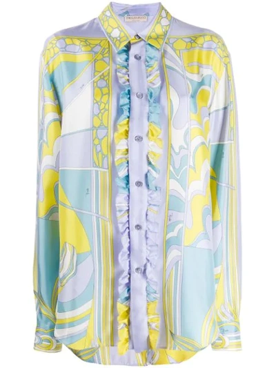 Shop Emilio Pucci Hemd Mit Print In Yellow