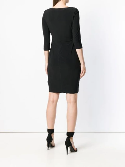 Shop Lauren Ralph Lauren Draped Keyhole Cut Mini Dress - Black