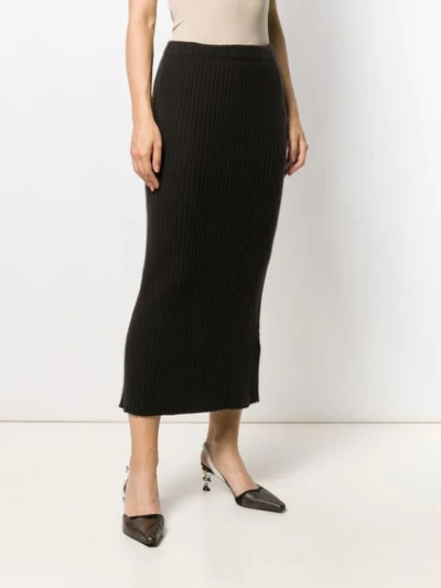 Shop Allude Ribbed Knit Midi Dress In 49