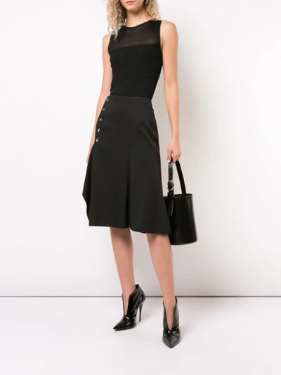 Shop Narciso Rodriguez Ribbed Knit Dress - Black