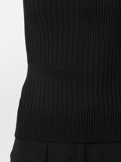 Shop Narciso Rodriguez Ribbed Knit Dress - Black