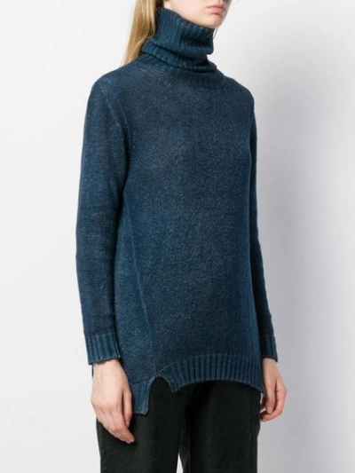 Shop Avant Toi Turtleneck Jumper In Blue