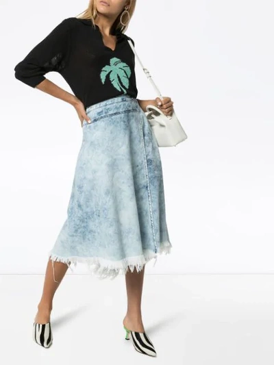 RIXO LONDON PALM TREE INTARSIA KNIT JUMPER 