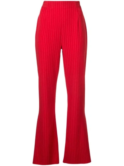 Shop C/meo Collective Striped Trousers In Red