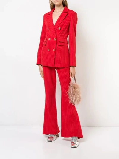 Shop C/meo Collective Striped Trousers In Red