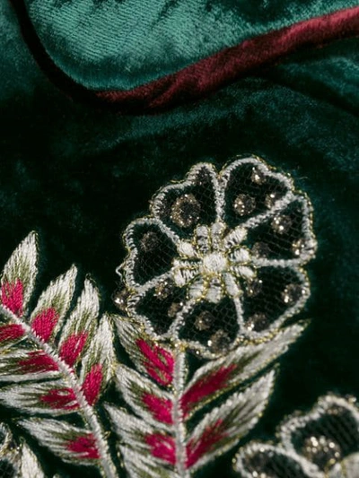 Shop Biyan Embroidered Kimono Coat In Emerald Maroon