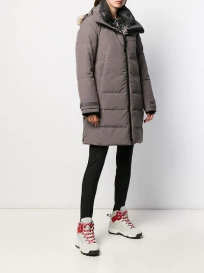 Kenton Hooded Parka Coat In 811 Coastal Grey