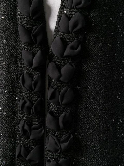 Shop Emporio Armani Sequin Detail Cardigan - Black