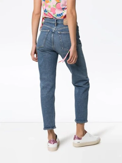 Shop Jeanerica Cropped Straight-leg Jeans In Blue