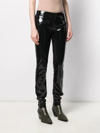 Shop Barbara Bui Patent Skinny Trousers In Black