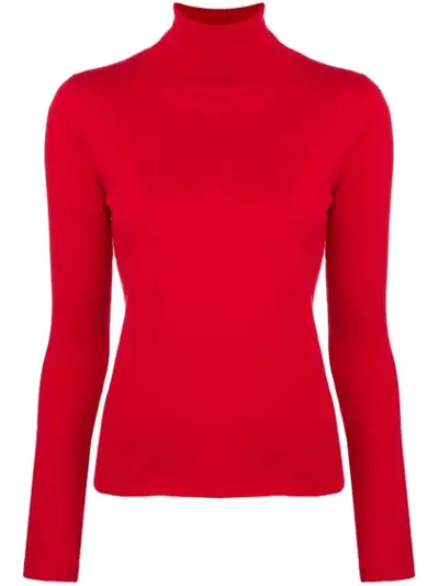 Shop Allude Turtleneck Sweater - Red