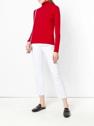 Shop Allude Turtleneck Sweater - Red