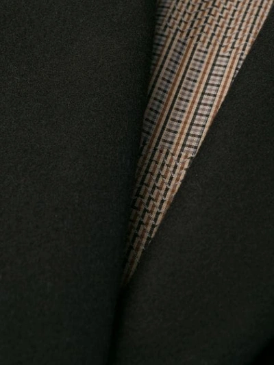 Shop Antonio Marras Asymmetric Print Midi Coat In 999 Black Multi