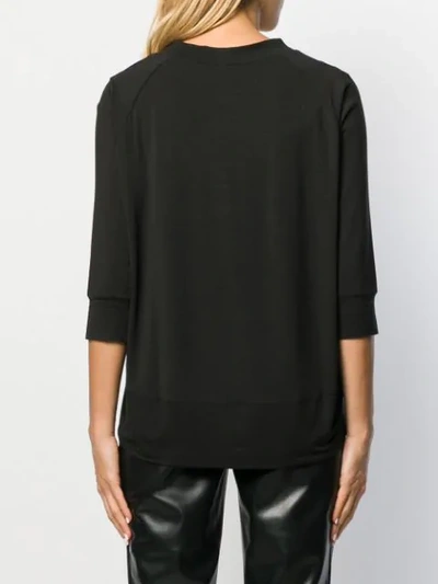 Shop Ultràchic Graphic Knitted Top In Black