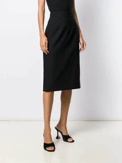 Shop Dolce & Gabbana Straight Fit Knee-length Skirt In Black